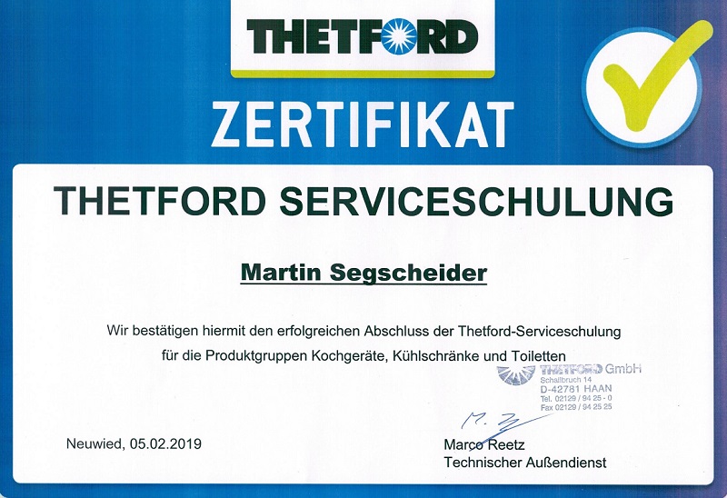 Thetford Schulung 1